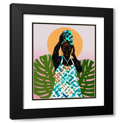 Her Faith Black Modern Wood Framed Art Print with Double Matting by Saunders, Alonzo