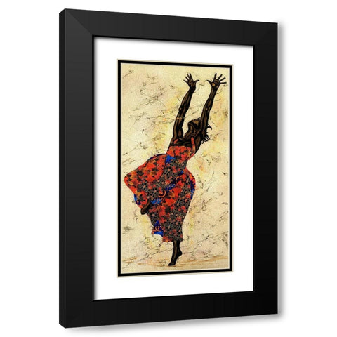 Her Freedom Black Modern Wood Framed Art Print with Double Matting by Saunders, Alonzo