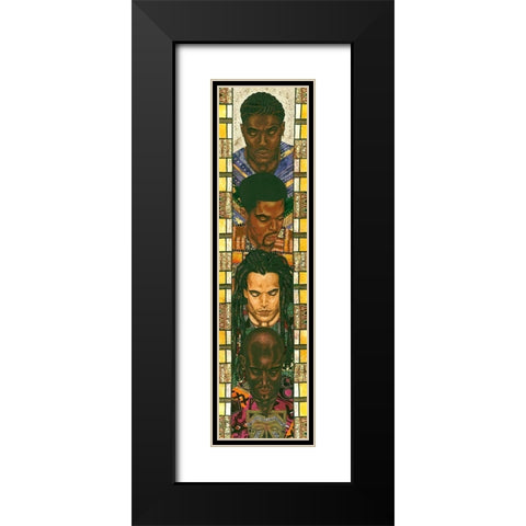 Spiritual People I Black Modern Wood Framed Art Print with Double Matting by Saunders, Alonzo