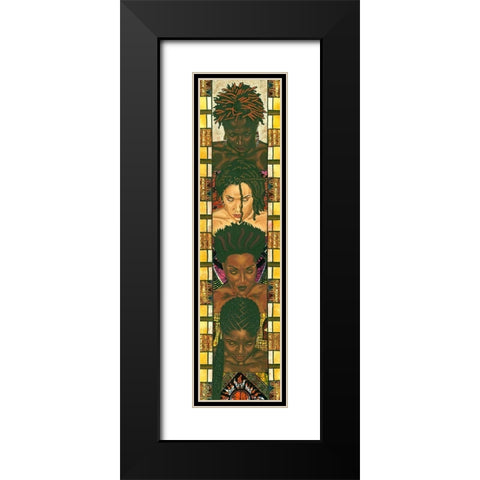 Spiritual People II Black Modern Wood Framed Art Print with Double Matting by Saunders, Alonzo