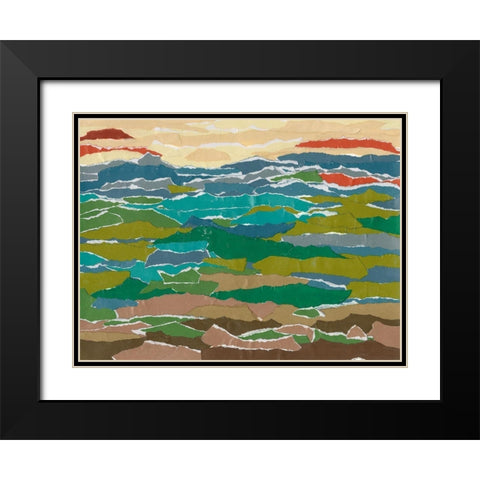 Stratified Landscape I Black Modern Wood Framed Art Print with Double Matting by Moore, Regina