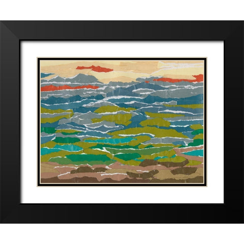 Stratified Landscape II Black Modern Wood Framed Art Print with Double Matting by Moore, Regina