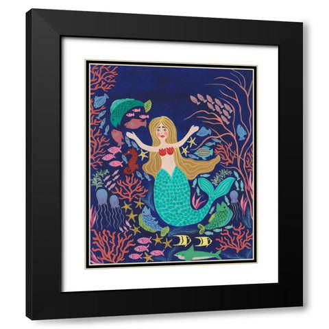 Water Queen II Black Modern Wood Framed Art Print with Double Matting by Moore, Regina