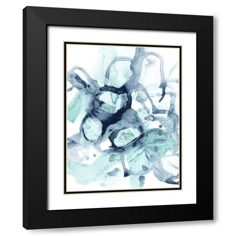 Blue Cavern I Black Modern Wood Framed Art Print with Double Matting by Vess, June Erica