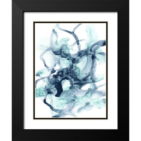 Blue Cavern II Black Modern Wood Framed Art Print with Double Matting by Vess, June Erica