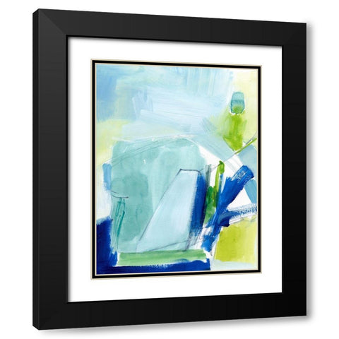 Seaglass Harbor I Black Modern Wood Framed Art Print with Double Matting by Barnes, Victoria