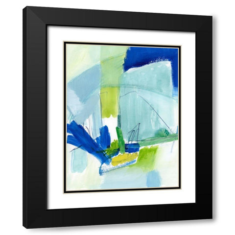 Seaglass Harbor II Black Modern Wood Framed Art Print with Double Matting by Barnes, Victoria