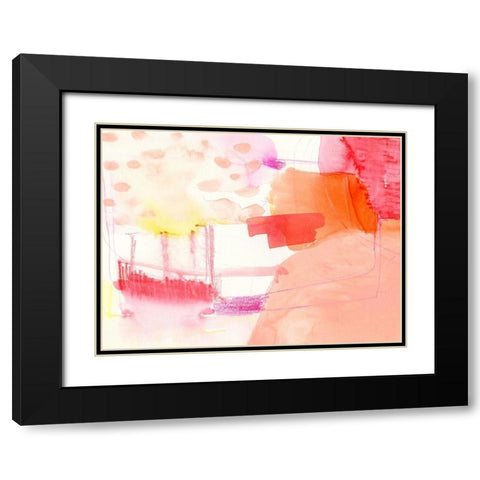 Aprikose I Black Modern Wood Framed Art Print with Double Matting by Barnes, Victoria