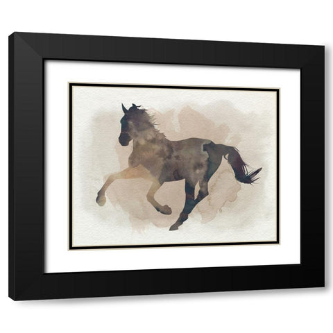 Galloping II Black Modern Wood Framed Art Print with Double Matting by Popp, Grace