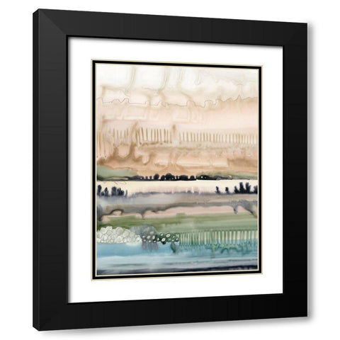 Mesa Horizon Strata I Black Modern Wood Framed Art Print with Double Matting by Popp, Grace