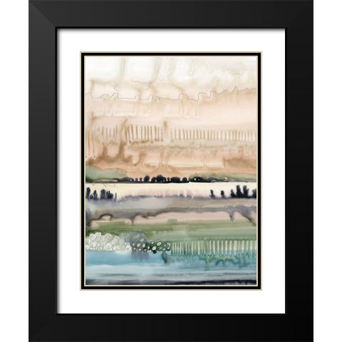 Mesa Horizon Strata I Black Modern Wood Framed Art Print with Double Matting by Popp, Grace