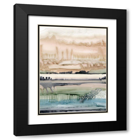 Mesa Horizon Strata II Black Modern Wood Framed Art Print with Double Matting by Popp, Grace