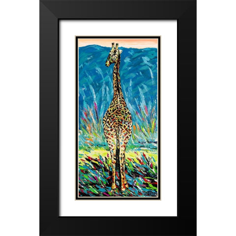 Regal Giraffe II Black Modern Wood Framed Art Print with Double Matting by Vitaletti, Carolee