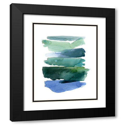 Swatches of Sea II Black Modern Wood Framed Art Print with Double Matting by Popp, Grace