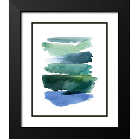 Swatches of Sea II Black Modern Wood Framed Art Print with Double Matting by Popp, Grace