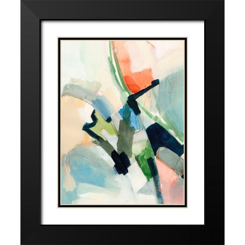 Color Scramble I Black Modern Wood Framed Art Print with Double Matting by Barnes, Victoria