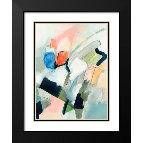 Color Scramble II Black Modern Wood Framed Art Print with Double Matting by Barnes, Victoria