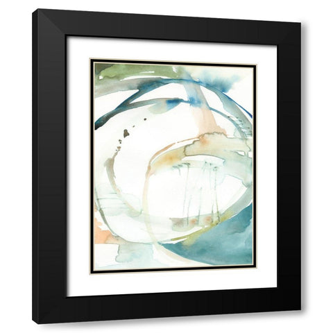 Organic Loop I Black Modern Wood Framed Art Print with Double Matting by Barnes, Victoria