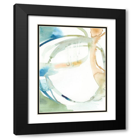 Organic Loop II Black Modern Wood Framed Art Print with Double Matting by Barnes, Victoria