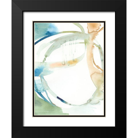 Organic Loop II Black Modern Wood Framed Art Print with Double Matting by Barnes, Victoria