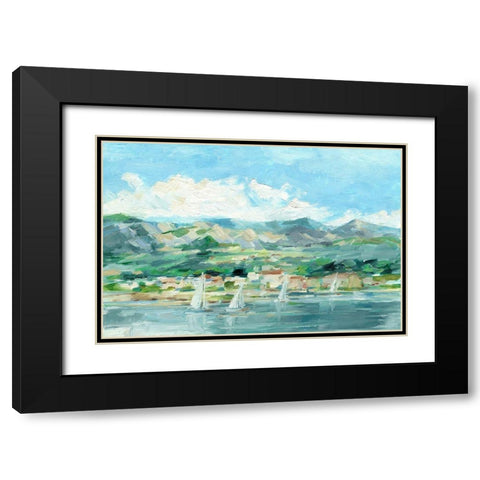 Sailing Along the Coast II Black Modern Wood Framed Art Print with Double Matting by Harper, Ethan