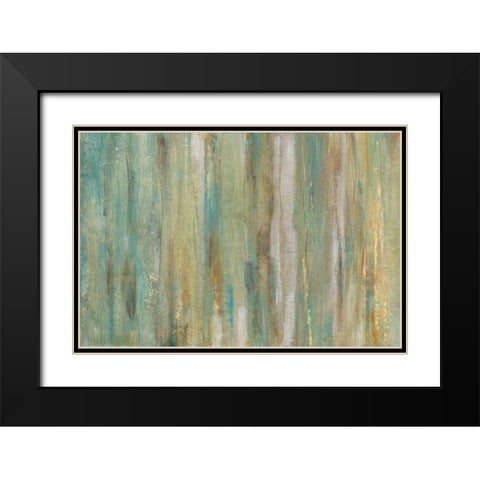 Vertical Flow I Black Modern Wood Framed Art Print with Double Matting by OToole, Tim