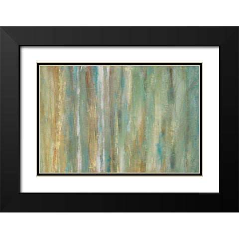 Vertical Flow II Black Modern Wood Framed Art Print with Double Matting by OToole, Tim