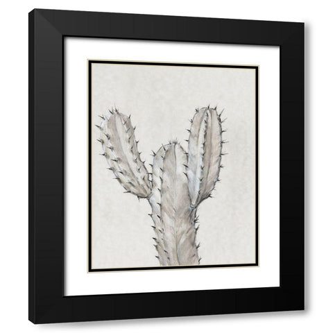 Cactus Study II Black Modern Wood Framed Art Print with Double Matting by OToole, Tim