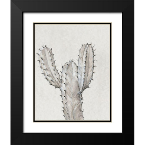 Cactus Study II Black Modern Wood Framed Art Print with Double Matting by OToole, Tim