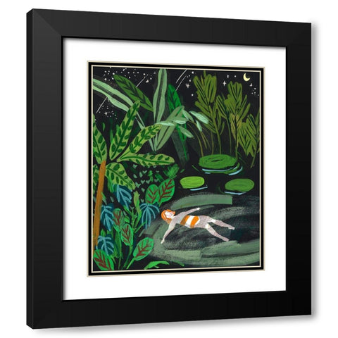 Lost in the Garden III Black Modern Wood Framed Art Print with Double Matting by Wang, Melissa
