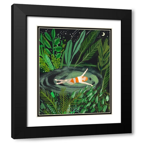 Lost in the Garden IV Black Modern Wood Framed Art Print with Double Matting by Wang, Melissa