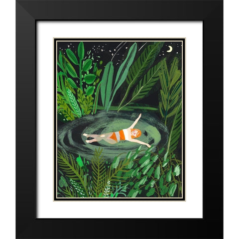 Lost in the Garden IV Black Modern Wood Framed Art Print with Double Matting by Wang, Melissa