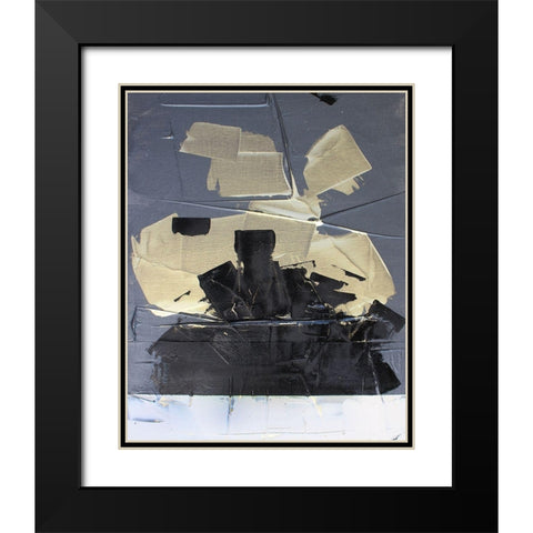 Gold Divided III Black Modern Wood Framed Art Print with Double Matting by Youngstrom, Kent