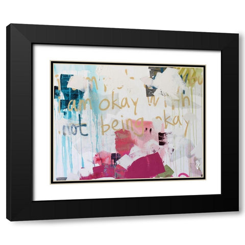 Im Okay II Black Modern Wood Framed Art Print with Double Matting by Youngstrom, Kent