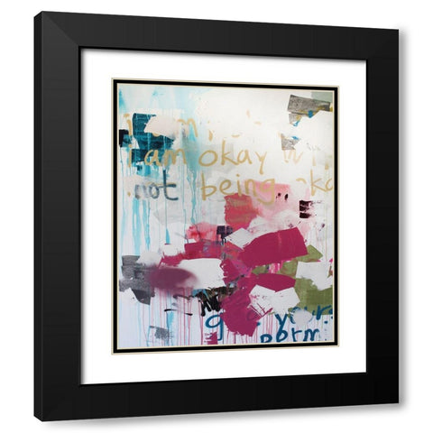 Im Okay III Black Modern Wood Framed Art Print with Double Matting by Youngstrom, Kent