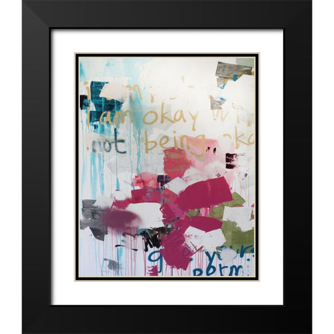 Im Okay III Black Modern Wood Framed Art Print with Double Matting by Youngstrom, Kent