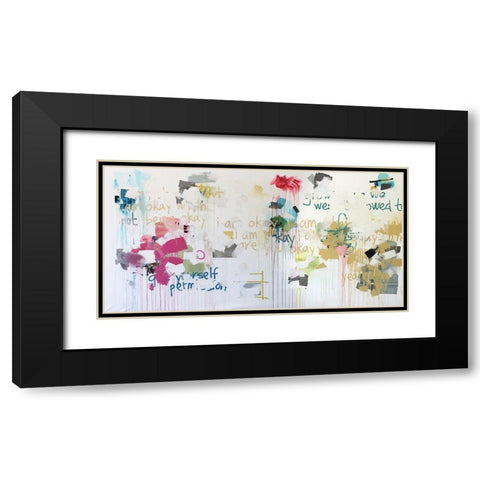 Im Okay V Black Modern Wood Framed Art Print with Double Matting by Youngstrom, Kent