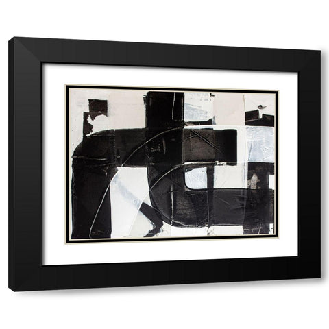 Racetrack Diptych I Black Modern Wood Framed Art Print with Double Matting by Youngstrom, Kent