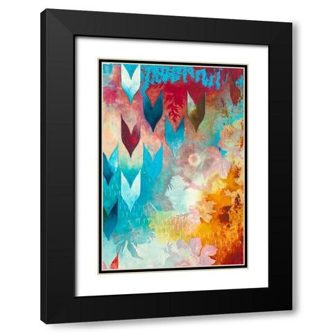 Dewy II Black Modern Wood Framed Art Print with Double Matting by Robinson, Heather