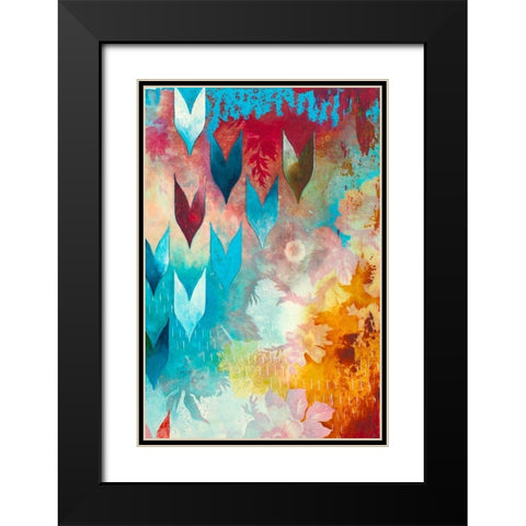 Dewy II Black Modern Wood Framed Art Print with Double Matting by Robinson, Heather