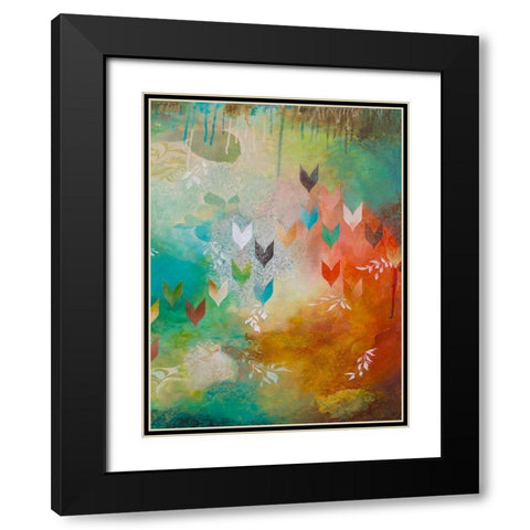 Fervently II Black Modern Wood Framed Art Print with Double Matting by Robinson, Heather