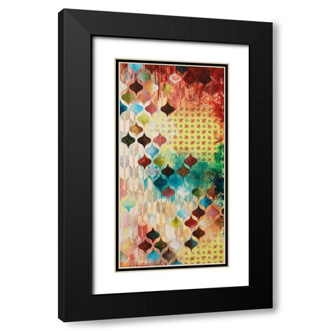 Nostalgic Geo II Black Modern Wood Framed Art Print with Double Matting by Robinson, Heather