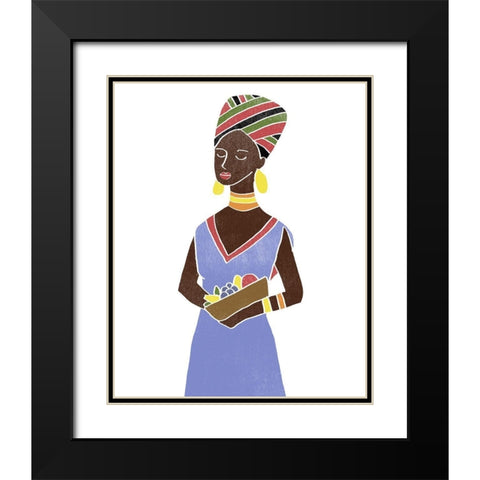 Kwanzaa Celebration I Black Modern Wood Framed Art Print with Double Matting by Vess, June Erica