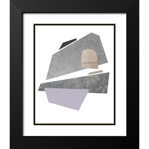 Slab Sections II Black Modern Wood Framed Art Print with Double Matting by Green, Jacob