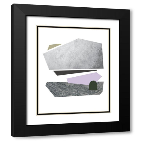 Slab Sections IV Black Modern Wood Framed Art Print with Double Matting by Green, Jacob