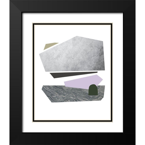 Slab Sections IV Black Modern Wood Framed Art Print with Double Matting by Green, Jacob