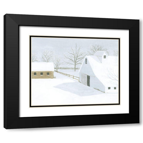 Whiteout Farm II Black Modern Wood Framed Art Print with Double Matting by Popp, Grace