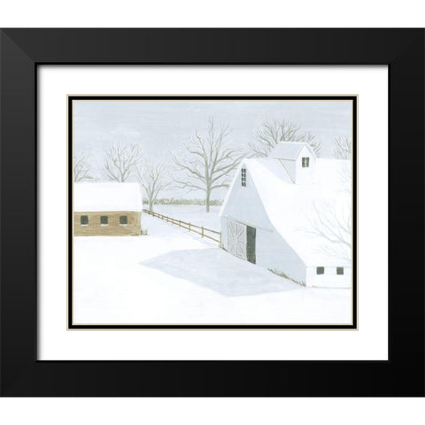 Whiteout Farm II Black Modern Wood Framed Art Print with Double Matting by Popp, Grace