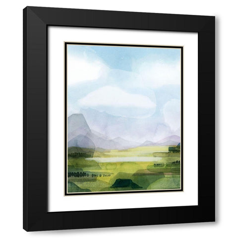 Verdant Vale I Black Modern Wood Framed Art Print with Double Matting by Popp, Grace