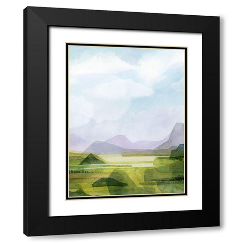 Verdant Vale II Black Modern Wood Framed Art Print with Double Matting by Popp, Grace